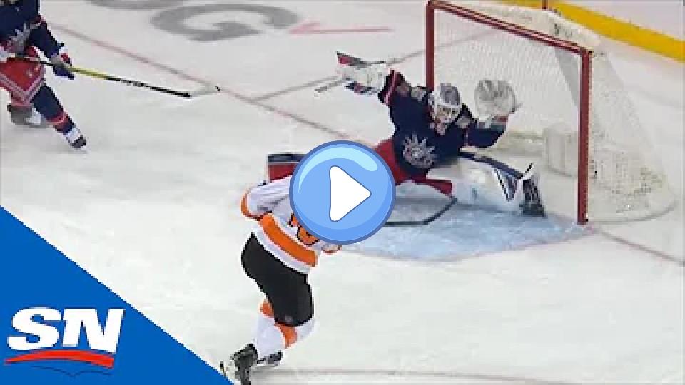 Video thumb: Alexandar Georgiev Saves Rangers With Incredible Skate Save Against Nolan Patrick