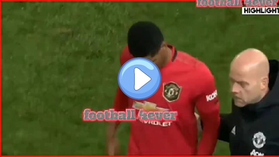 Video thumb: Marcus Rashford injury vs Wolves on January 16, 2020.