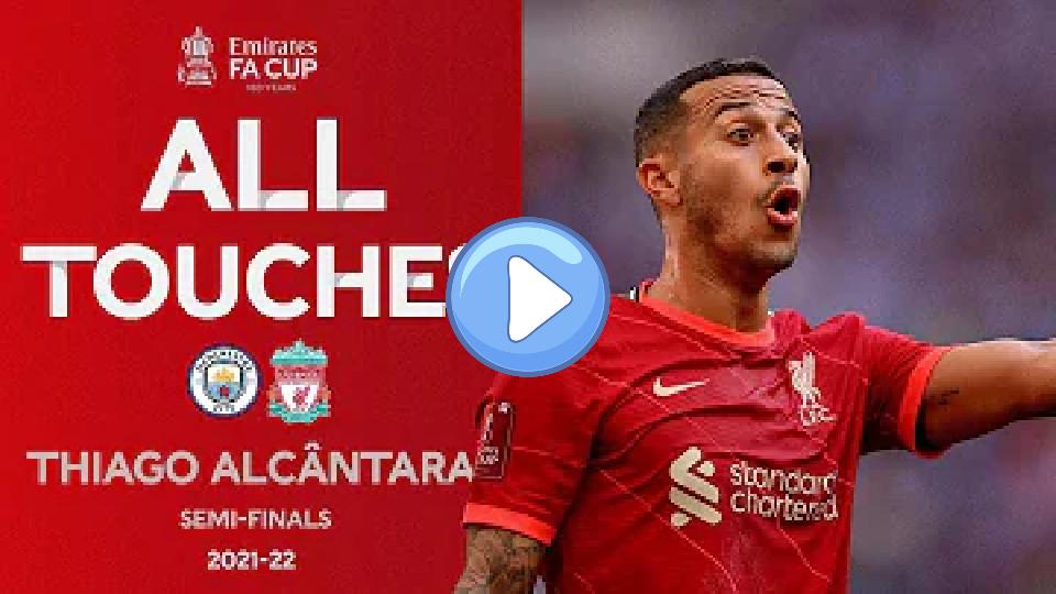 Play video: All Touches | Thiago Alcântara vs Manchester City | Semi-Final | Emirates FA Cup Video thumb: All Touches | Thiago Alcântara vs Manchester City | Semi-Final | Emirates FA Cup