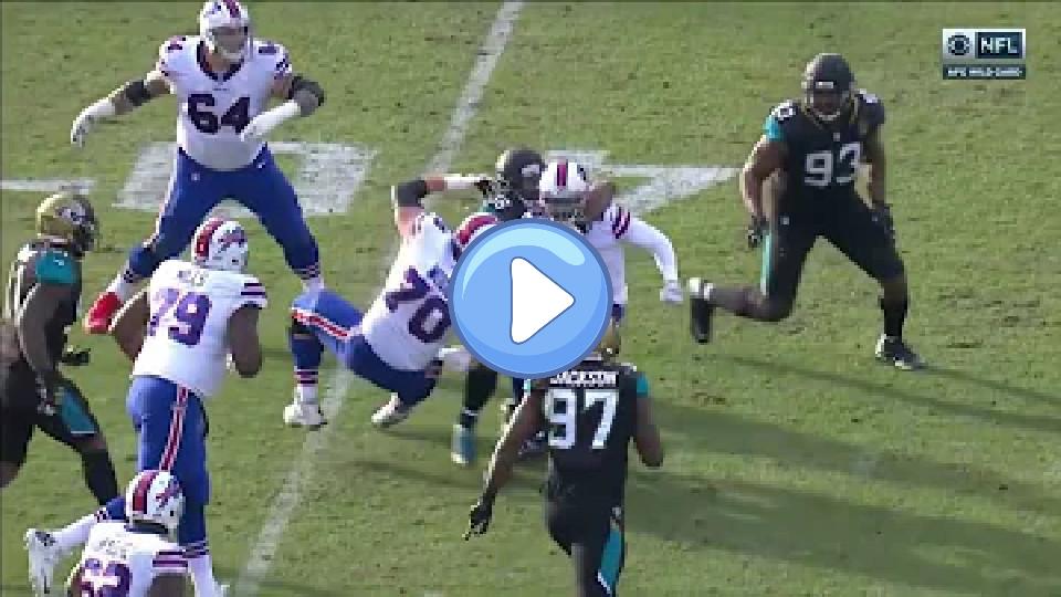 Video thumb: Tyrod Taylor injured in 4th quarter sack - Jaguars vs. Bills NFL Wild Card