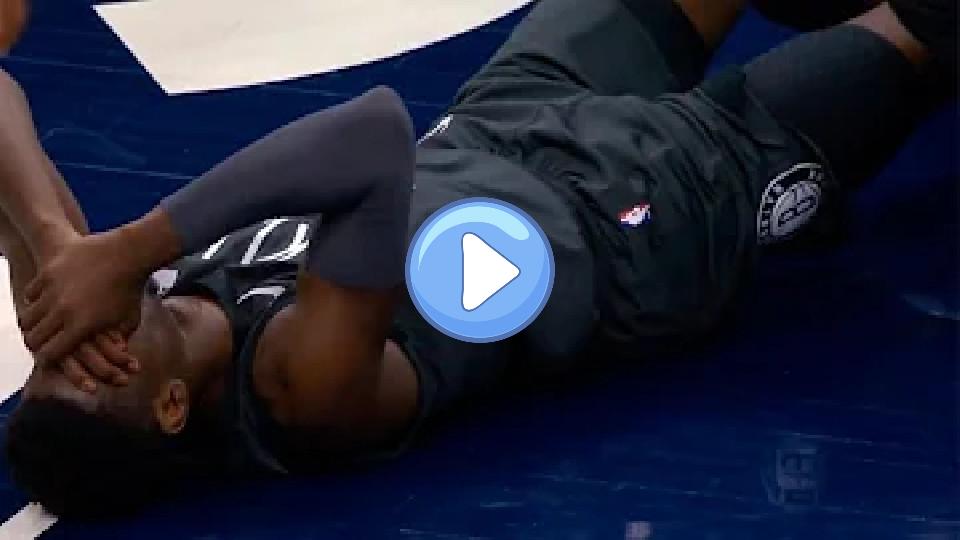 Video thumb: Caris LeVert broke his leg (Scary Injury) | Nets vs. Timberwolves