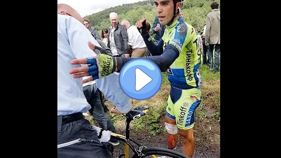 Video thumb: Contador Climbs a Mountain with a Broken Leg