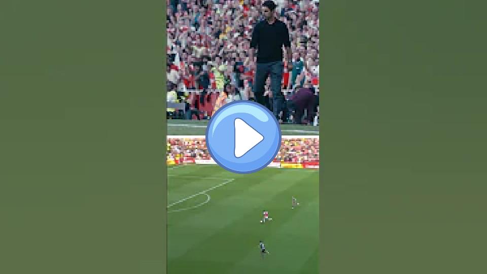 Play video: Arteta and the Arsenal bench react to Gabriel Jesus's goal against Manchester United. Video thumb: Arteta and the Arsenal bench react to Gabriel Jesus's goal against Manchester United.