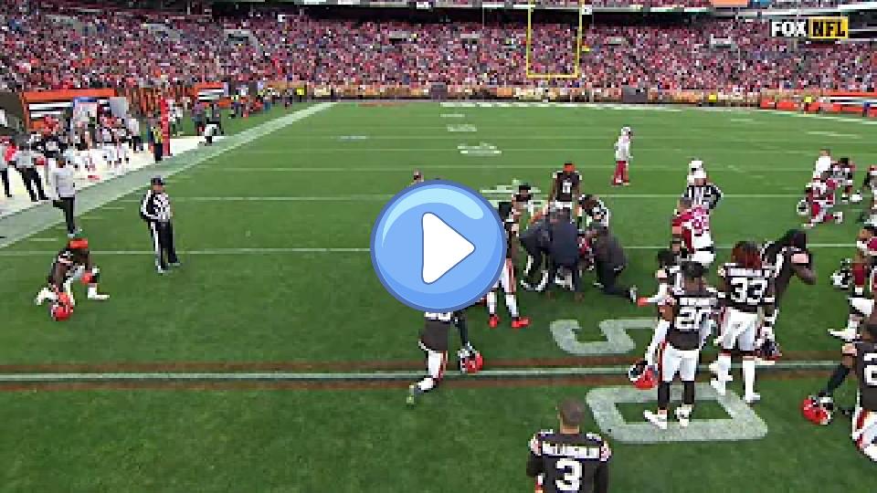 Video thumb: Baker Mayfield Injury vs. Cardinals | NFL Week 6