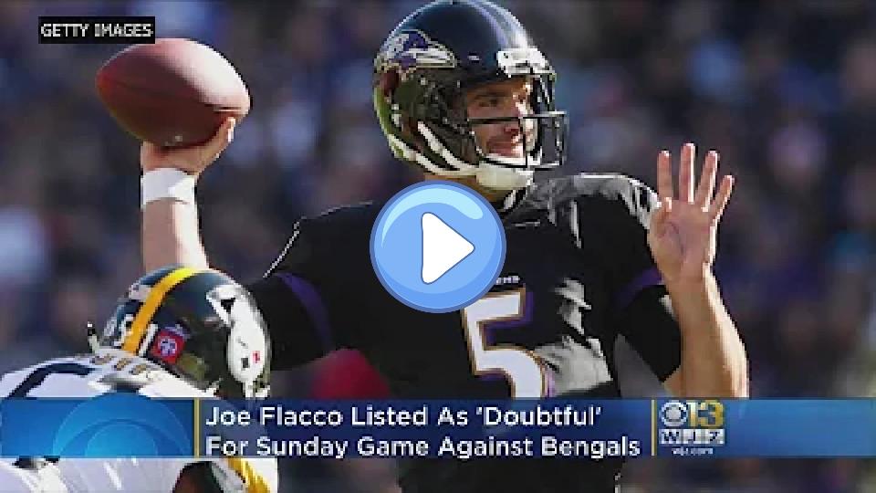 Video thumb: Ravens QB Joe Flacco Listed as 'Doubtful' on Ravens Injury Report