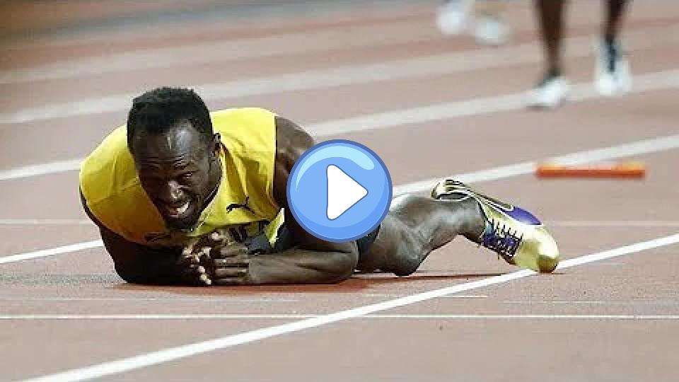 Video thumb: Usain Bolt's final race ends in pain due to injury