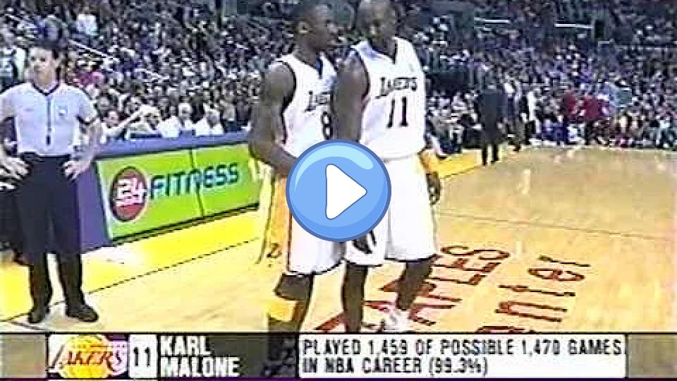 Video thumb: Karl Malone's knee injury, 2004