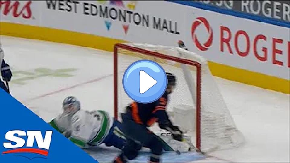 Video thumb: Braden Holtby Stretches Out to Rob Connor McDavid with His Toe