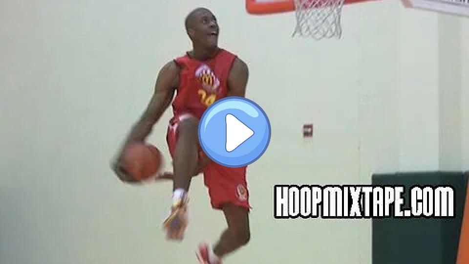 Video thumb: Derrick Favors Performing Impressive Dunks at McDonald's 2009 Practice