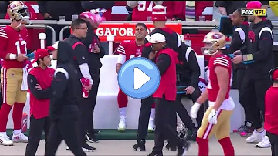 Video thumb: Jimmy Garoppolo Ankle Injury vs. Dolphins (Carted Off)