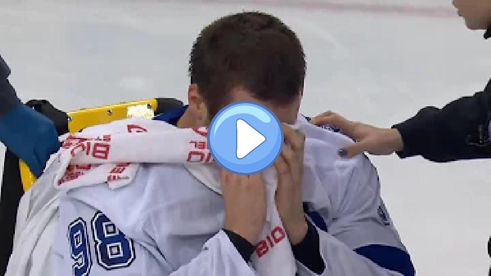 Video thumb: Mikhail Sergachev Stretchered Off After Reverse Hit by Alexis Lafreniere