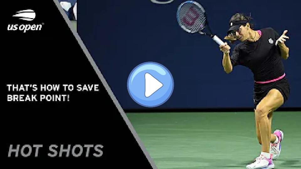 Video thumb: Ajla Tomljanovic's Powerful Forehand Saves Break Point | 2021 US Open