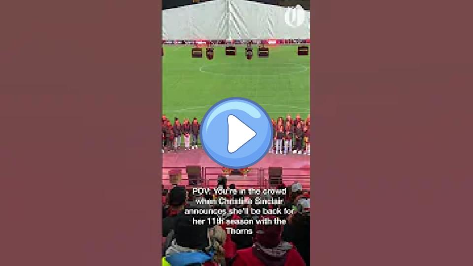 Play video: Christine Sinclair announces her return for an 11th season with the Portland Thorns. Video thumb: Christine Sinclair announces her return for an 11th season with the Portland Thorns.