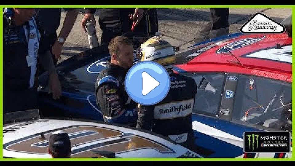 Video thumb: Matt DiBenedetto confronts Aric Almirola on pit road after the Pocono race.