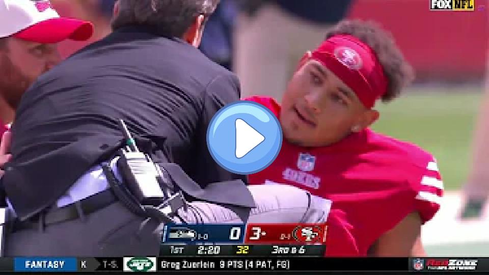 Video thumb: Trey Lance broke his ankle against the Seahawks.