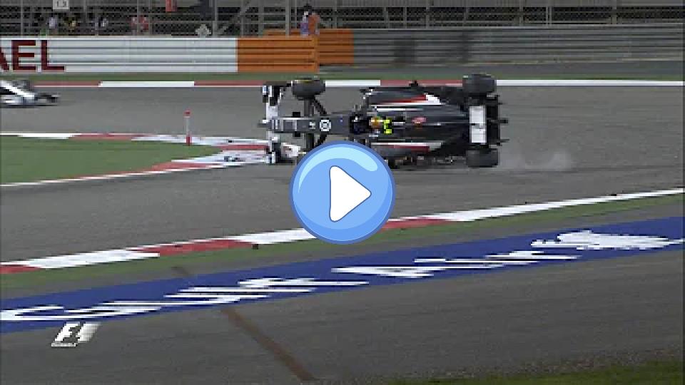 Video thumb: Maldonado and Gutierrez Crash | 2014 Bahrain Grand Prix