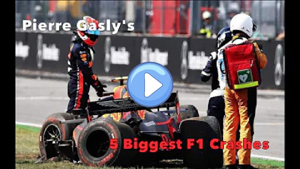 Video thumb: Pierre Gasly's 5 Biggest F1 Crashes