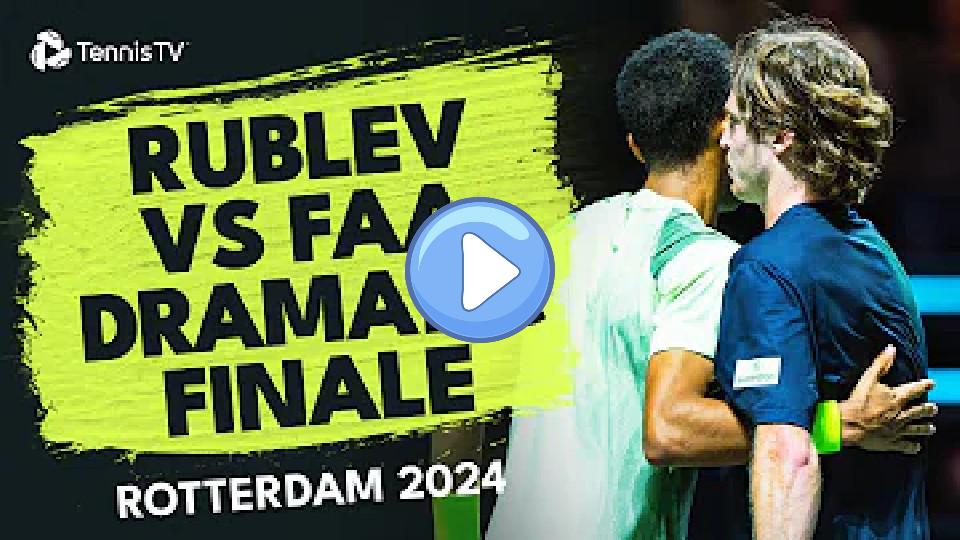 Video thumb: Dramatic Finale in Andrey Rublev vs Felix Auger-Aliassime Match | Rotterdam 2024