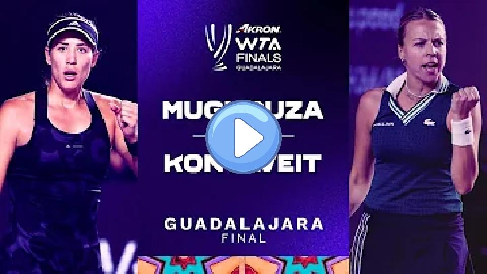 Video thumb: Garbiñe Muguruza vs. Anett Kontaveit | 2021 WTA Finals | Match Highlights
