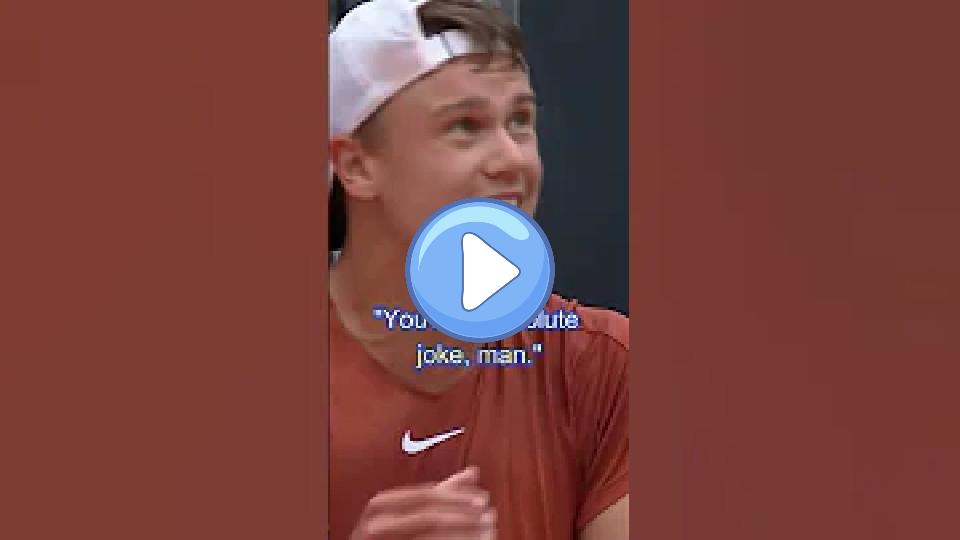 Play video: Holger Rune goes off on an umpire and Djokovic loves it. Video thumb: Holger Rune goes off on an umpire and Djokovic loves it.