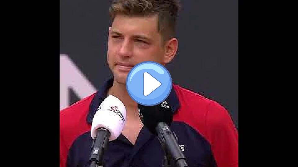 Video thumb: The Pain of Defeat 💔 Filip Krajinovic Emotional After Hamburg Final Loss #shorts