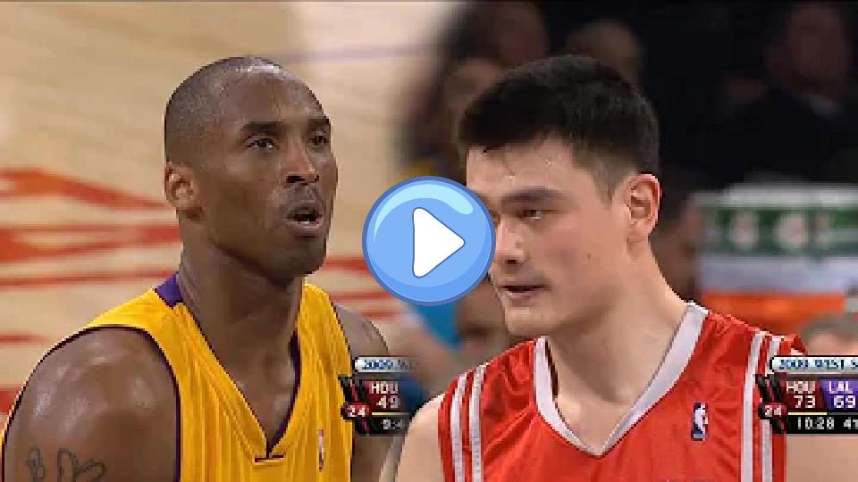 Play video: Yao Ming vs Kobe Bryant Full Duel Highlights 2009 WCSF Game 1 - 60 Points, 18 Rebounds Combined! Video thumb: Yao Ming vs Kobe Bryant Full Duel Highlights 2009 WCSF Game 1 - 60 Points, 18 Rebounds Combined!
