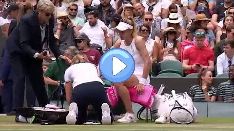 Video thumb: Lesia Tsurenko 🇺🇦 suffers an injury 🤕🚑 🚨 vs. Jessica Pegula - Live Wimbledon Tennis Coverage