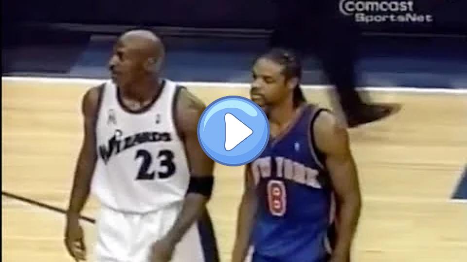 Video thumb: Michael Jordan (age 38) shuts down Latrell Sprewell.