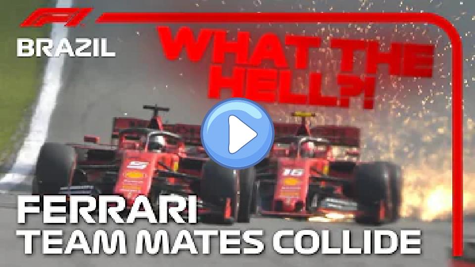 Video thumb: Vettel and Leclerc Collide! | 2019 Brazilian Grand Prix