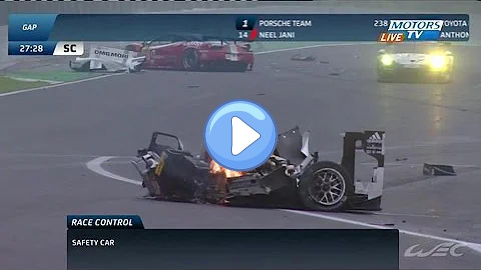 Video thumb: Mark Webber and Matteo Cressoni Huge Crash 2014 WEC Season Finale in Sao Paulo