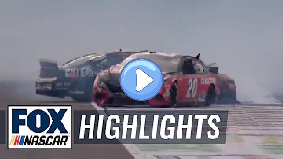 Video thumb: Tyler Reddick collides with Erik Jones in a hard crash | NASCAR ON FOX HIGHLIGHTS