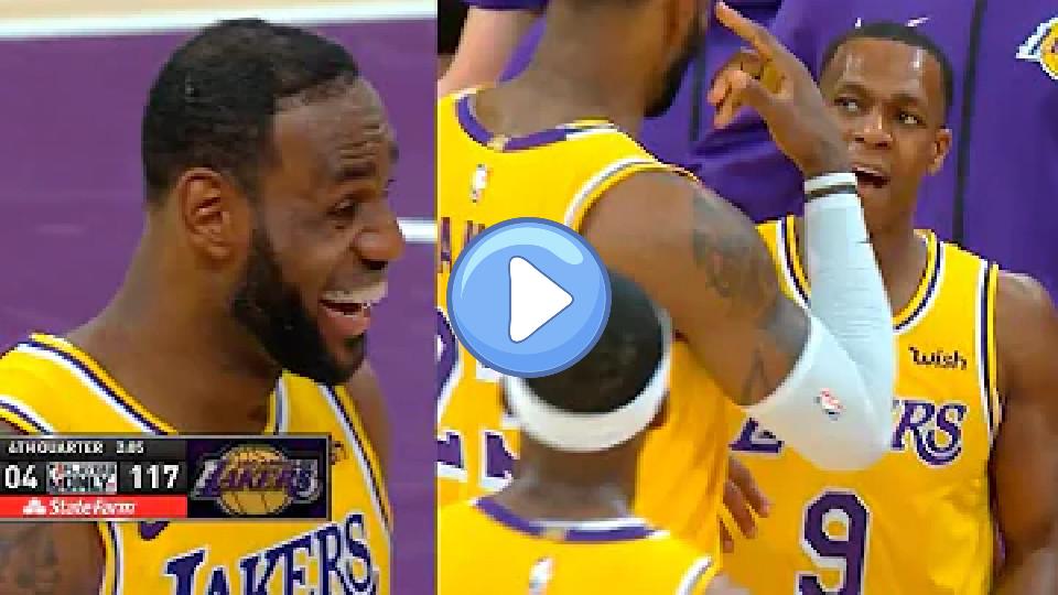 Video thumb: LeBron James is impressed by Rajon Rondo's pass | Lakers vs. Wizards