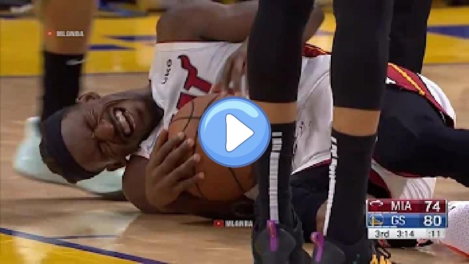 Video thumb: Jimmy Butler was just carried off the court after suffering a right ankle injury. 👀