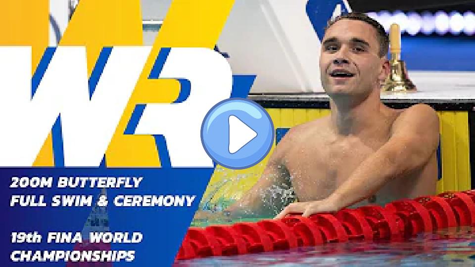 Video thumb: World Record | Men's 200m Butterfly | 19th FINA World Championships