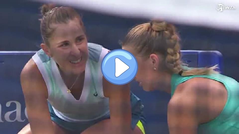 Video thumb: Petra Kvitova vs. Belinda Bencic: Bencic rolls her ankle early in the third set.