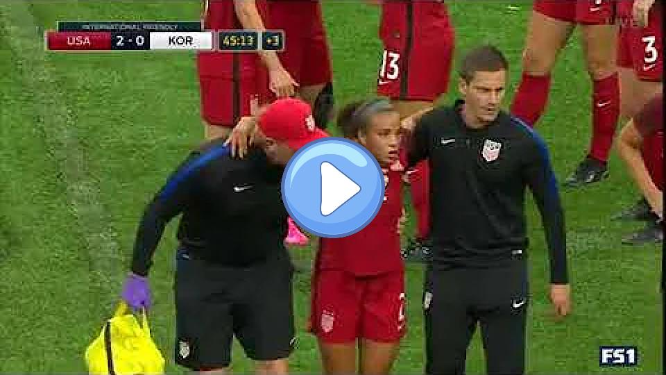 Video thumb: Mallory Pugh's injury vs. South Korea on October 19, 2017