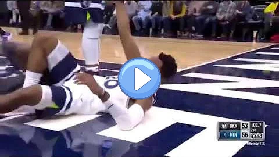 Video thumb: Caris LeVert suffers a severe leg injury.