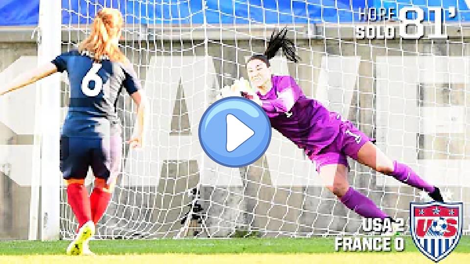 Video thumb: WNT vs. France: Hope Solo Save - March 11, 2015.