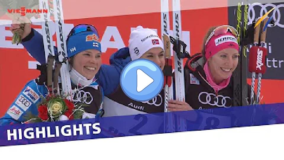 Video thumb: Heidi Weng takes revenge on Oestberg in Val di Fiemme MST | Highlights