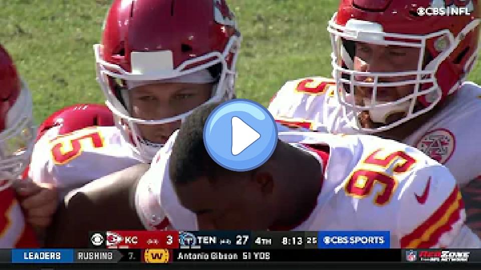 Video thumb: Patrick Mahomes takes a scary hit vs. Titans.