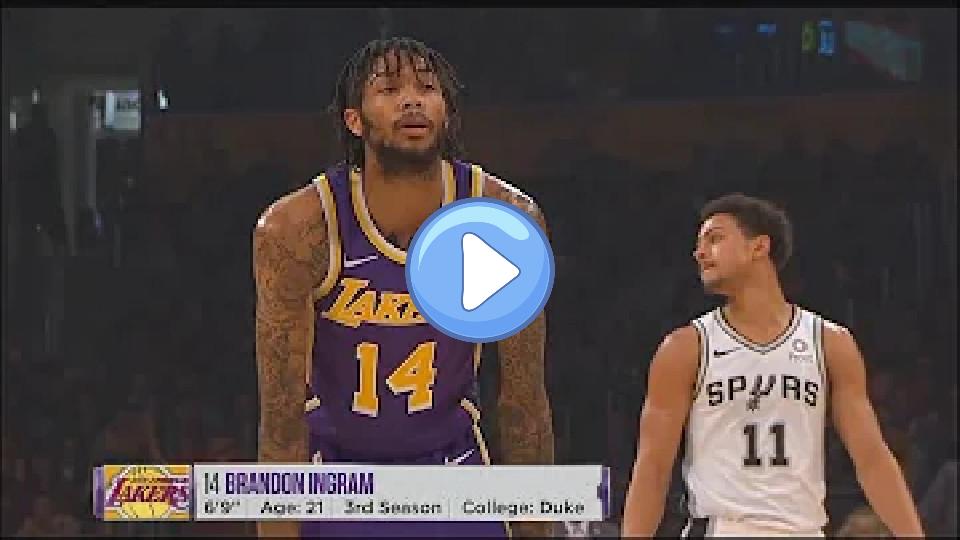 Video thumb: Brandon Ingram Injury // LaMarcus Aldridge Dirty Play!! Lakers vs Spurs