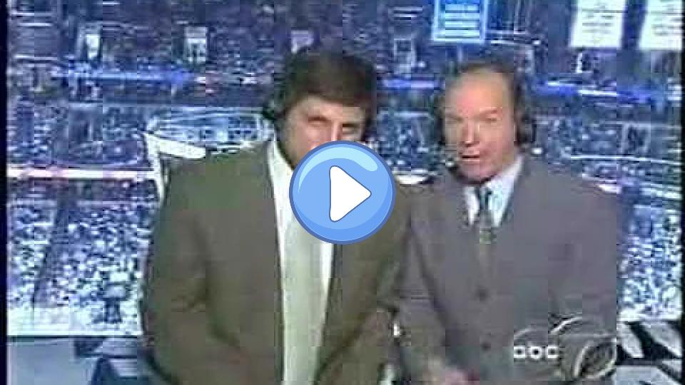 Video thumb: DiPietro bumps Khabibulin.