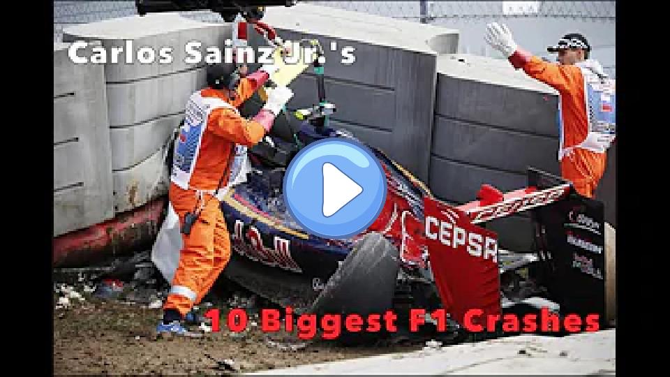 Video thumb: Carlos Sainz Jr.'s 10 Biggest F1 Crashes