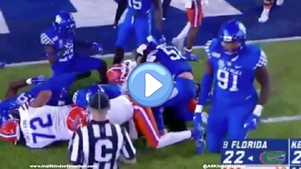 Video thumb: Kentucky's Kash Daniel attempts to injure Florida QB Kyle Trask.