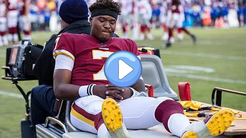 Video thumb: Dwayne Haskins Injured vs. Giants, Carted Off Field