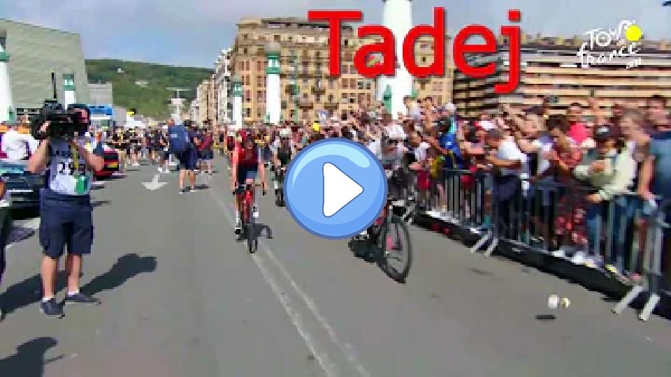Play video: Wout Van Aert angrily throws the bidon, and Tadej shares what he witnessed. Video thumb: Wout Van Aert angrily throws the bidon, and Tadej shares what he witnessed.