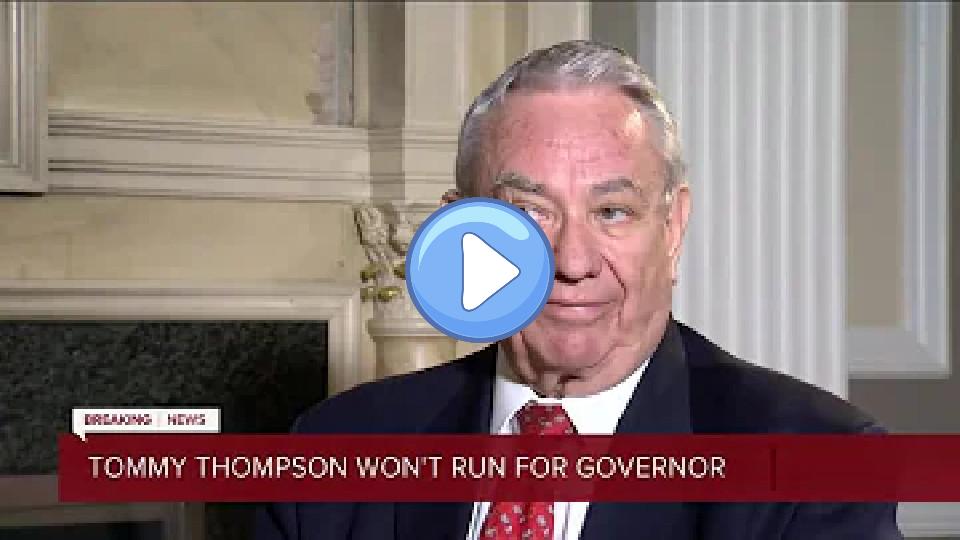 Video thumb: Former Governor Tommy Thompson declines to seek an unprecedented fifth term in office.