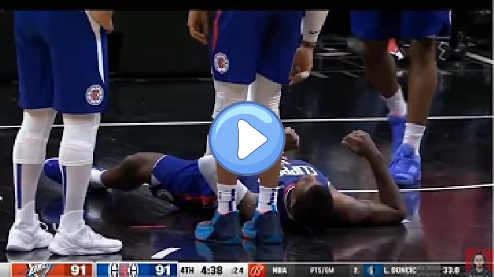 Video thumb: Paul George's Scary Knee Injury vs. OKC Thunder | 2022/2023 Season #NBA #NBAHighlights #NBAInjuryReport