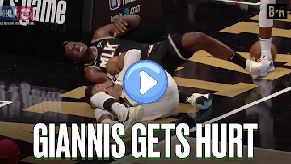 Video thumb: Giannis Leaves Game 4 With Hyperextended Knee Injury Against Hawks