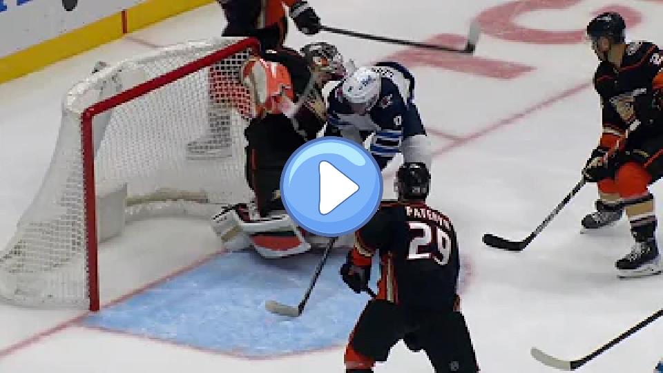 Play video: Andrew Copp Goaltender Interference Penalty, John Gibson Slow to Get Up Video thumb: Andrew Copp Goaltender Interference Penalty, John Gibson Slow to Get Up